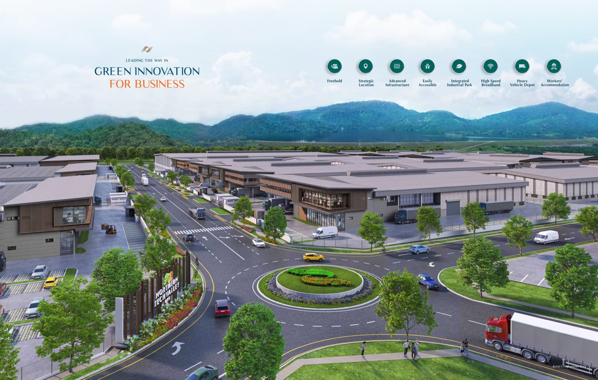 Green innovation features at Northern TechValley - translucent roofing and solar-ready factories